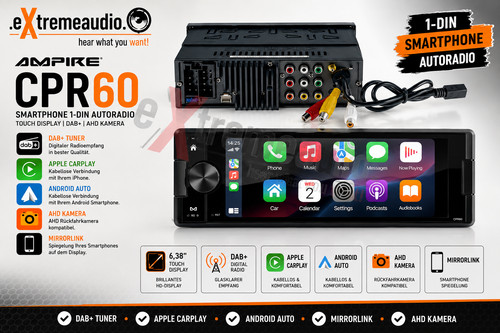 Smartphone ampire cpr60 din - smartphone, 1-din