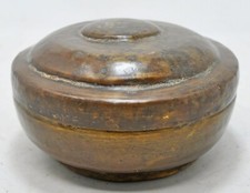 Laiton Antique Rond Betel Écrous Supari Boîte Original Ancien Main Artisanal