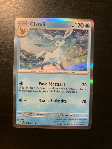 Carte pokémon holo givrali - carte,