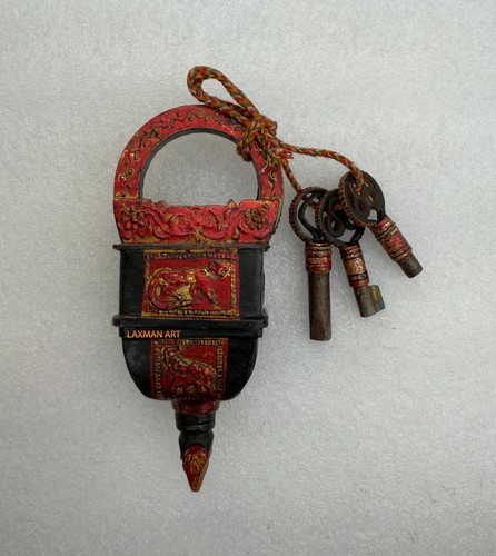 Ancien verrou peint - verrou,