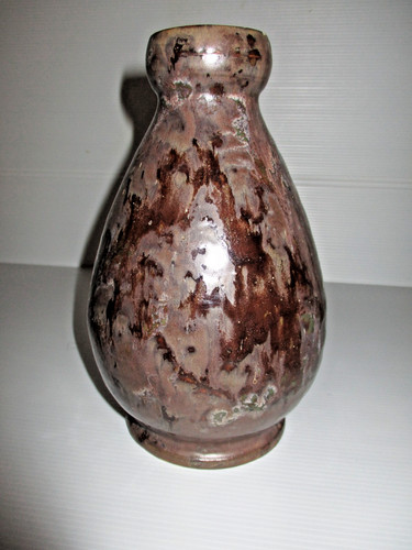 Ancien vase gres - vase, coulures