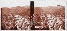 Metzeral, Vosges, WW1 soldats, plaque verre, photo ancienne stéréoscopie 6x13 cm