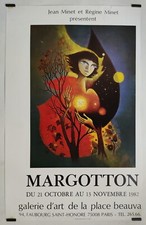 Margotton Galerie d'art de la place Beauvau 1982 Affiche Originale Exposition