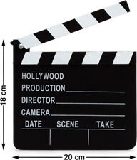 CLAP de Cinéma Bois Noir Décoration HOLLYWOOD Producteur film NEUF Pas cher