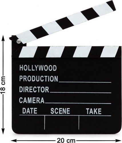 Clap cinéma bois noir - de,