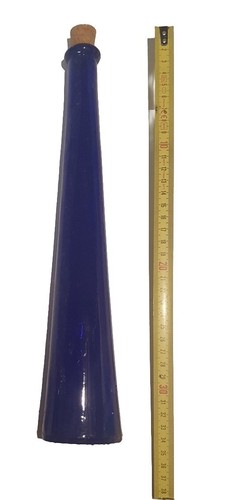 Bouteille ancienne bleue - bouteille,