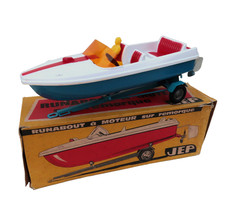JEP Canot à Moteur Runabout Bateau sur Remorque #114 Etat Neuf + Boite 1964-66