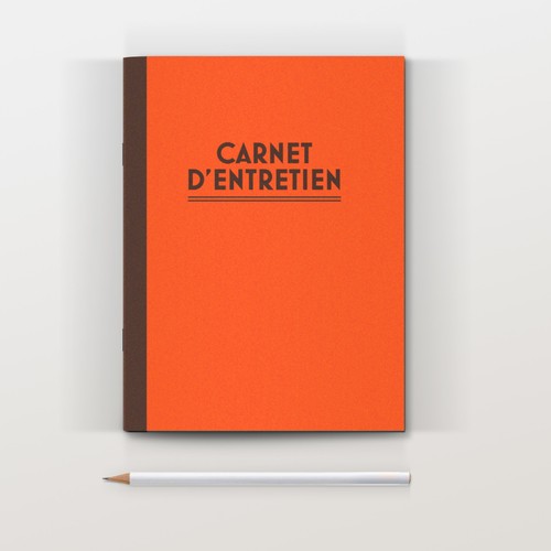 Carnet entretien orange - carnet, d'entretien