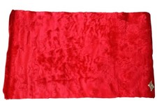 Ancien Petit Tapis Descente De Lit Vintage Moumoute Rouge Années 1970 Neuf