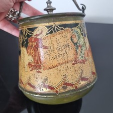 LEFEVRE UTILE LU BOITE Sceau Les Chats Ancienne Publicitaire Tôle Litho 1898