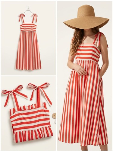 Robe longue rayé - robe,
