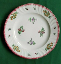 Faïence ancienne de Longwy "Vieux Strasbourg" Plat rond  fin XIX ème