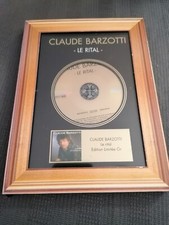 TRES RARE CLAUDE BARZOTTI  LE RITAL CD Disque d'OR Édition Limitée Collector