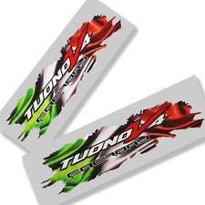 Aprilia Tuono Factory v4 Italien Déchiré Drapeau Style Graphique Stickers X 2