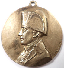 NAPOLÉON BONAPARTE MÉDAILLE SIGNÉE CONTAUX 26MM MÉTAL ARGENTÉ ANCIENNE