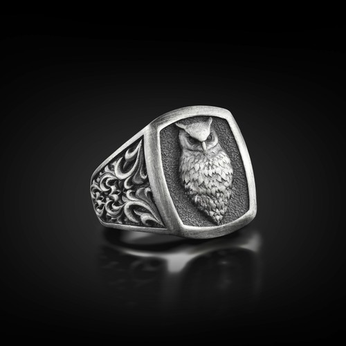 Bague chevalière homme - , en