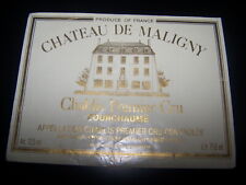 étiquette Chablis 1er cru Fourchaume chateau de Maligny wine label burgundy