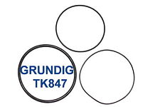 COURROIES SET GRUNDIG TK847 MAGNETOPHONE A BANDE EXTRA FORT NEUF FABRIQUE TK 847