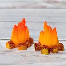10 Pcs Micro Faux Feu De Modèle Camp Décor Miniature Maison