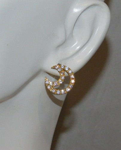 Vintage 18k jaune crescent - vintage,