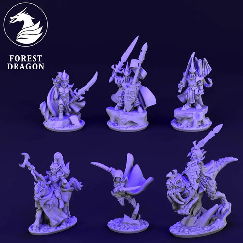 Pack personnages elfes noires - pack,