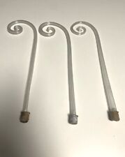 Trois Pièces De Verre Pour Lustre Murano Barovier Attache Diamètre 1,8 Cm.