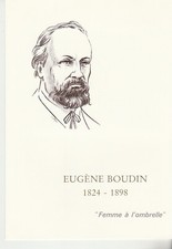 Grand document  1er jour tableau   Eugène  Boudin  14 Honfleur   1987