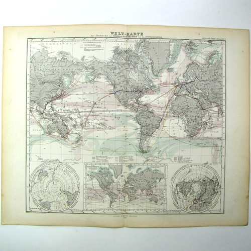 Mappemonde courants maritimes - mappemonde,