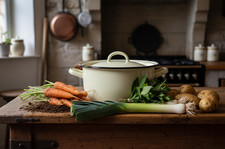 Ancienne Petite Cocotte Émaillée - 1950 - Pour Usage ou pour Détournement