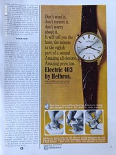HELBROS vintage watch Print Ad !! " Electric 403 "