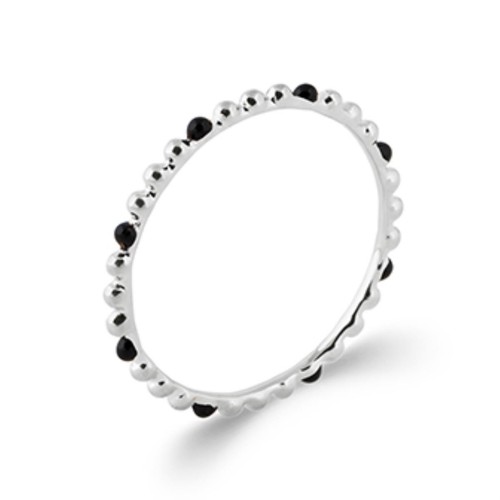 Bague petites boules corail