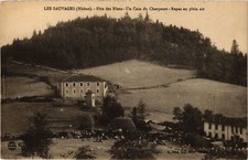 CPA Les SAUVAGES Fete des Bleus Un coin du Charpenet Repas en ple (367871)