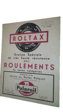 Issodun vieux papier mécanique publicité  roulement Roltax & huile Polaroil