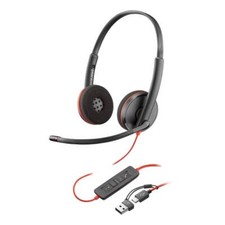 Casque stéréo HP Poly BLACKWIRE C3220, USB-C/A