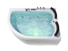 Luxe whirlpool Baignoire Grand Baignore D'Angle Avec Massage + LED Double Pas