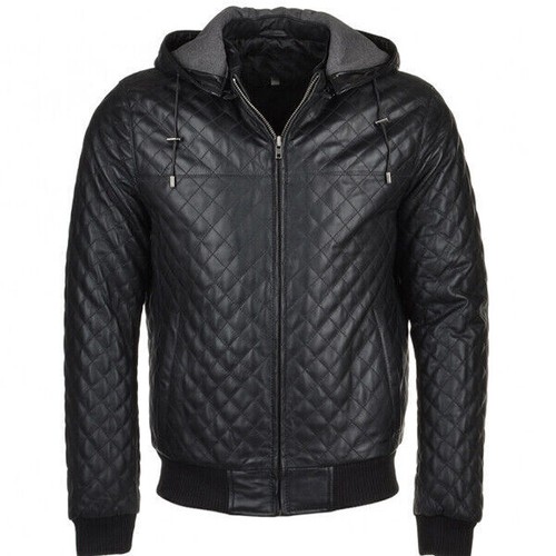 Blouson bomber noir cuir - blouson,