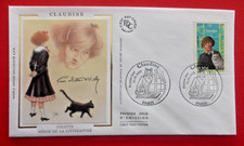 ENVELOPPE FDC  SUR SOIE  1er jour : 2003  HEROS DE LA LITTERATURE :   CLAUDINE