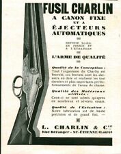 Publicité ancienne fusil Charlin 1929 issue de magazine