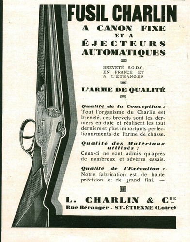 Publicité ancienne fusil