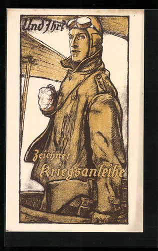 Carte postale aviateur avec