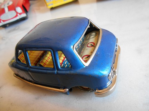Voiture bleu métal mini - voiture,
