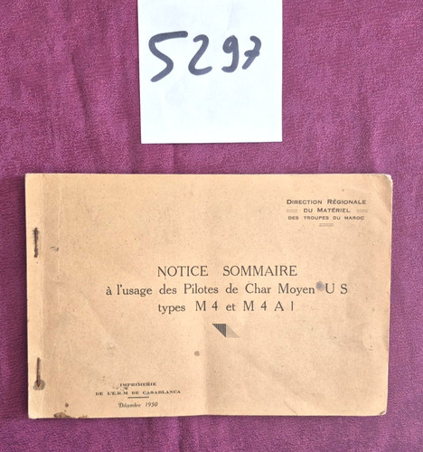5297 notice d epoque char - notice,