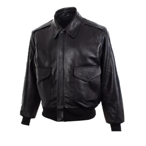Veste cuir noire - veste, en