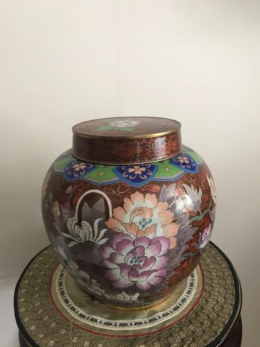 Cloisonne potiche pot - cloisonne,