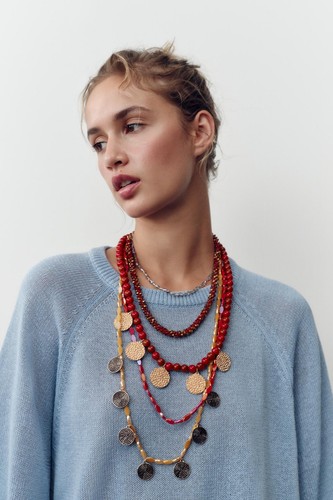 Zara lot colliers perles - zara,