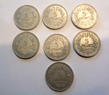 7 pieces 5 F alu A,LAVRILLIER 1949 (1 B)