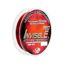 NYLON YUKI INVISIBLE RED-ROUGE 0.46MM 21,16 kg - 300 MT Alciumpeche