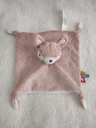 Doudou plat carré renard - doudou,