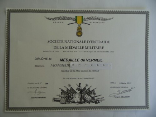 Diplome medaille societe - diplome,