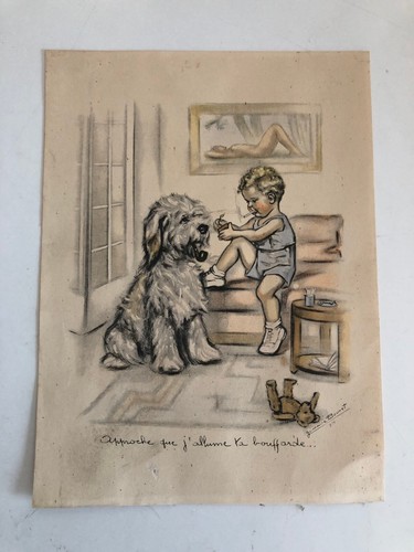 Ancienne gravure dessin - gravure,